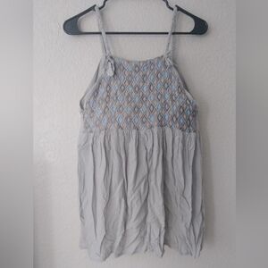 Anthropologie Beautiful Stories Top Babydoll Blouse Boho Embroidered Med Tank